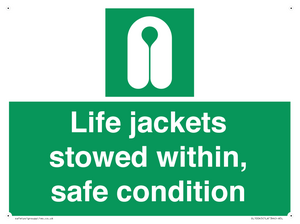Life jackets stowed within